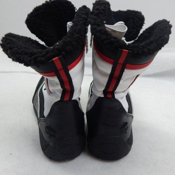 Totes Womens Black and White Snow Boots Lace Up Size 7M - Picture 7 of 14
